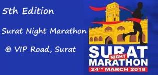 Surat Night Marathon 2018 on 24th March - 5th Edition of Surat City Night Half Marathon