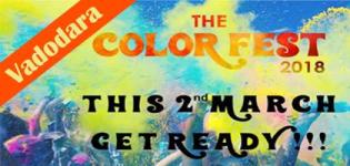 The Color Fest Event 2018 for Holi Festival in Vadodara Date and Venue Details