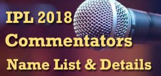 VIVO IPL 2018 Cricket Match Live Commentators Name List