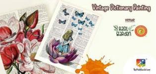 Vintage Dictionary Painting organized by The Paint Social for People in Surat