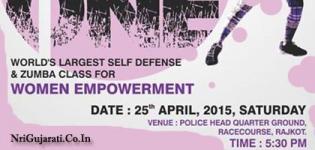 WE THE ONE Self Defense and Zumba Class for Women Empowerment in Rajkot - April 2015