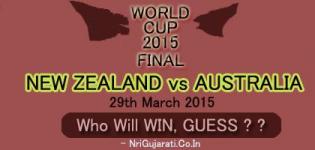 Who Will Win NEW ZEALAND Vs AUSTRALIA Final on 29th March 2015, Sunday ? ?
