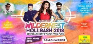 Wildernest Holi Bash 2018 in Mumbai at Sentosa Water Park with Malaika Arora Karan Kundra & Karan Wahi