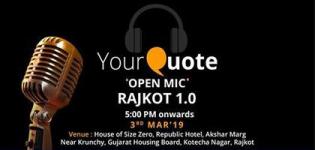 YourQuote Open Mic Rajkot 1.0 2019 - A Great Opportunity Platform for Writers