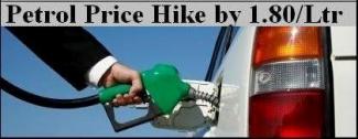 Rs.1.80 per litre Petrol hike in Gujarat
