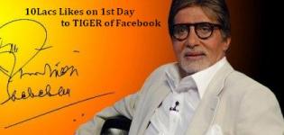 Amitabh Bachchan on Facebook 10 Lacs Likes on 1st Day